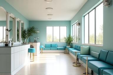 Intérieur du salon, espace lumineux et accueillant